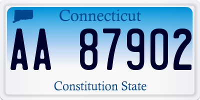 CT license plate AA87902