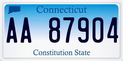 CT license plate AA87904