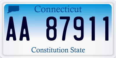 CT license plate AA87911