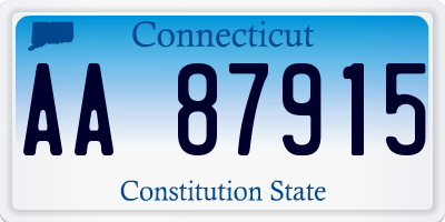 CT license plate AA87915