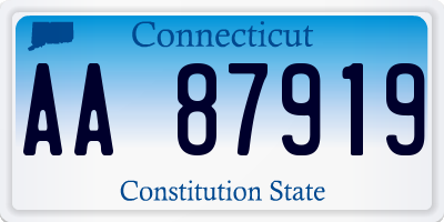 CT license plate AA87919