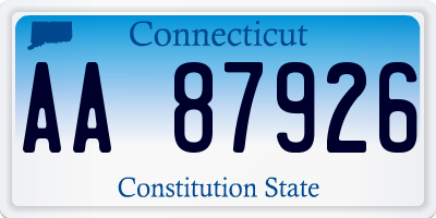 CT license plate AA87926