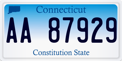 CT license plate AA87929