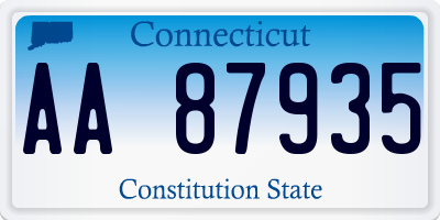 CT license plate AA87935