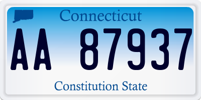 CT license plate AA87937