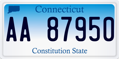 CT license plate AA87950