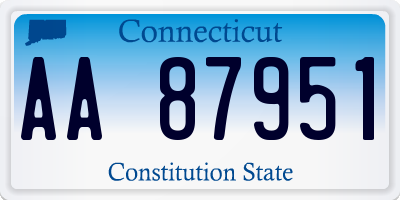 CT license plate AA87951