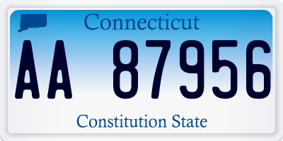 CT license plate AA87956