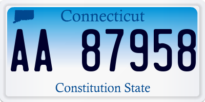 CT license plate AA87958