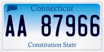 CT license plate AA87966