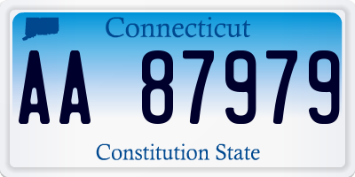 CT license plate AA87979