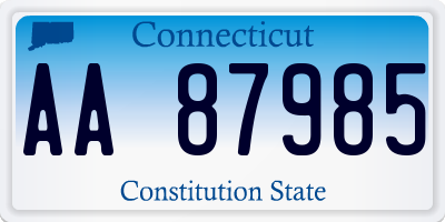 CT license plate AA87985