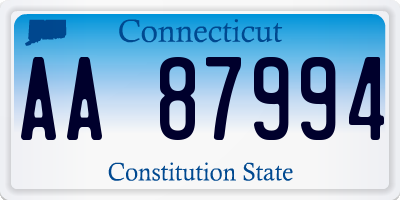 CT license plate AA87994