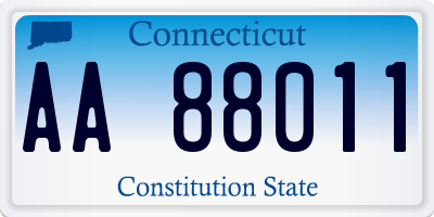 CT license plate AA88011