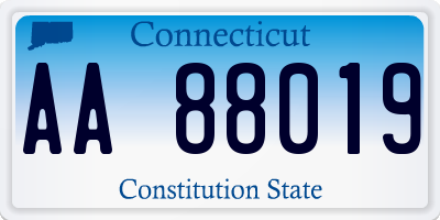 CT license plate AA88019