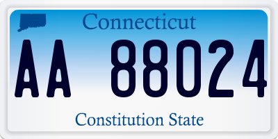 CT license plate AA88024