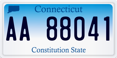 CT license plate AA88041