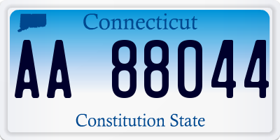 CT license plate AA88044