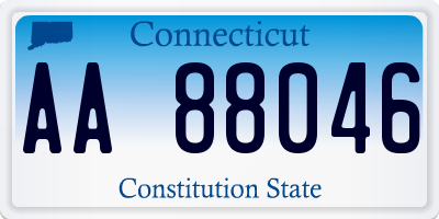 CT license plate AA88046