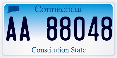 CT license plate AA88048