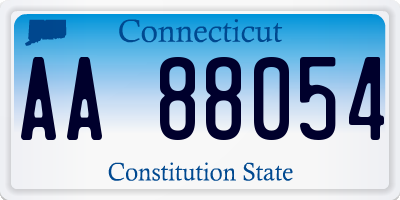 CT license plate AA88054