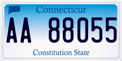 CT license plate AA88055