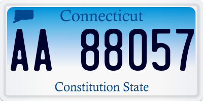 CT license plate AA88057