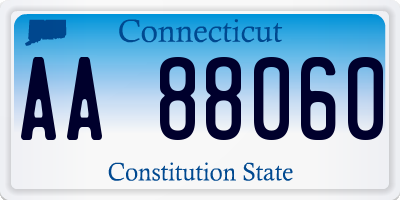 CT license plate AA88060