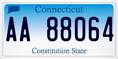 CT license plate AA88064