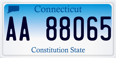 CT license plate AA88065