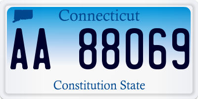 CT license plate AA88069