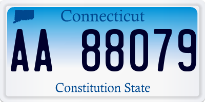 CT license plate AA88079