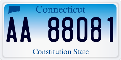 CT license plate AA88081