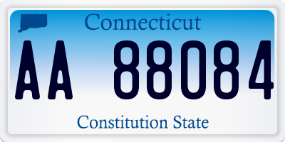 CT license plate AA88084