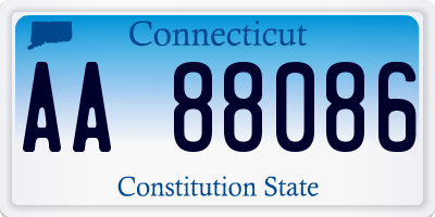 CT license plate AA88086