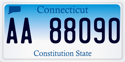 CT license plate AA88090