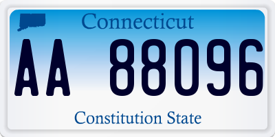 CT license plate AA88096