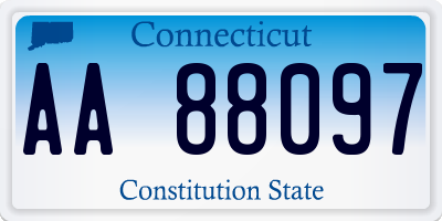 CT license plate AA88097