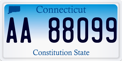 CT license plate AA88099