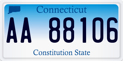 CT license plate AA88106