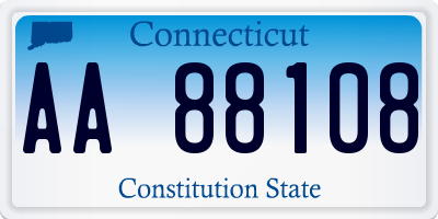 CT license plate AA88108