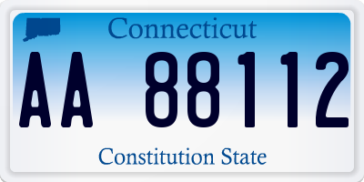 CT license plate AA88112