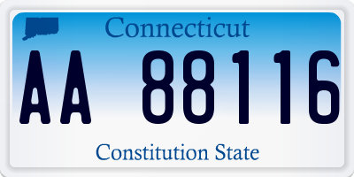 CT license plate AA88116