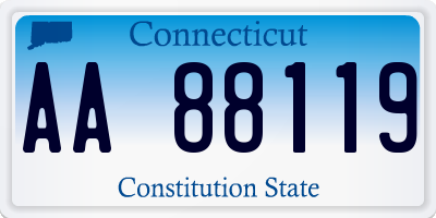 CT license plate AA88119