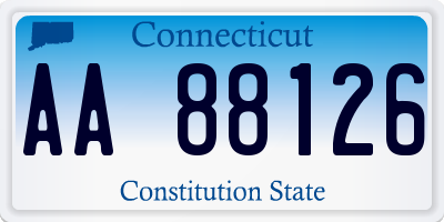 CT license plate AA88126