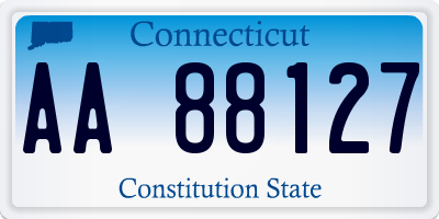 CT license plate AA88127