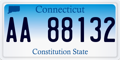 CT license plate AA88132