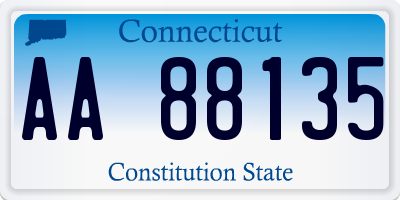 CT license plate AA88135