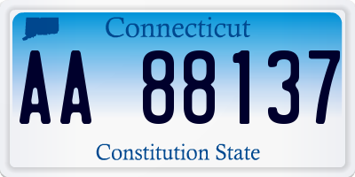 CT license plate AA88137