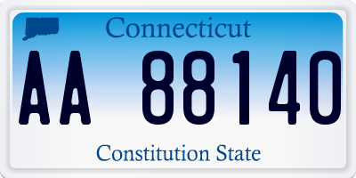 CT license plate AA88140